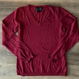Maroon V Neck Sweater Women's